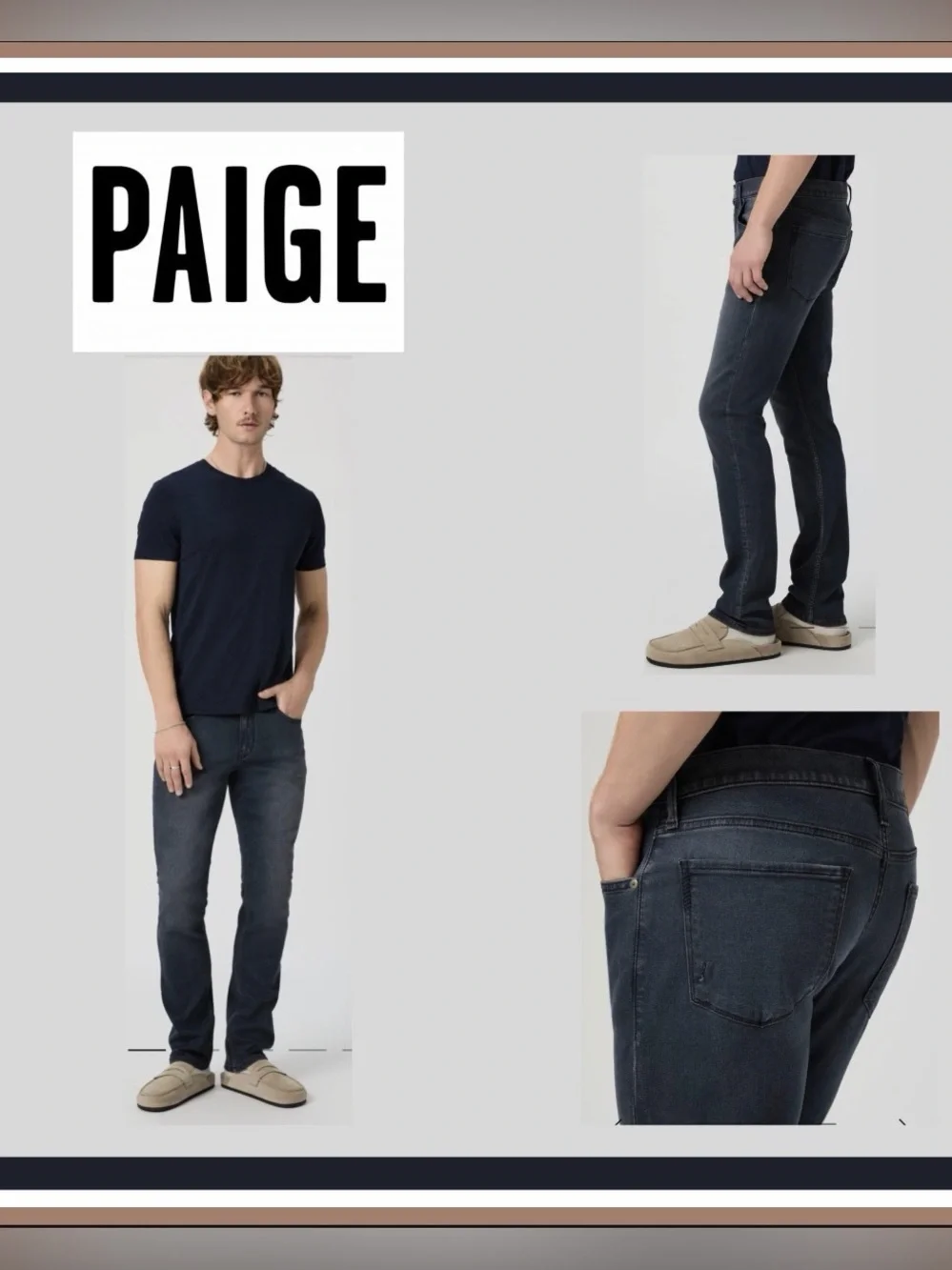 PAIGE Transcend Federal Jeans in Trip Wash Size 32